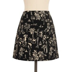 And Trousers Womens 10 Stretch A‎ Line Skirt Black Workwear Modern Classic Chic